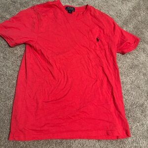 Men’s red polo